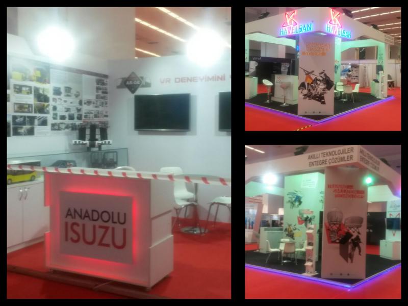 Kariyer Stand Ankara | ÖZEL AR-GE VE TASARIM MERKEZLERİ ZİRVESİ fuarında kullanılmak üzere  HAVELSAN ve ISUZU'nun özel dizayn ahşap stand 20171221 KOLAJ ahsap stand moduller ankara